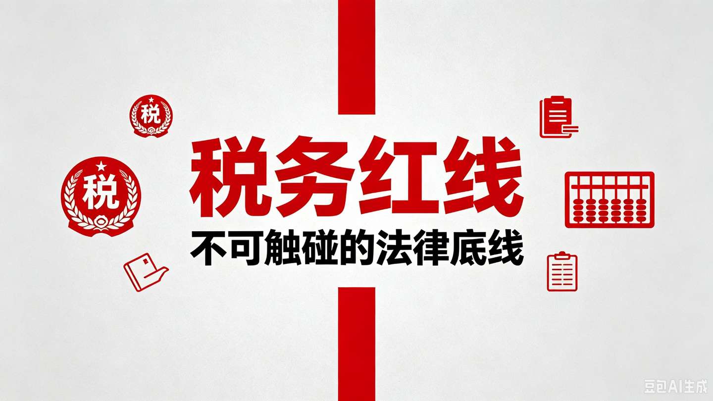 现在严峻的税收环境下，有三个红线，一定不要碰