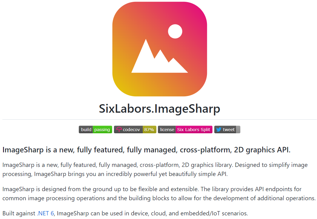 .NET 图像处理库 ImageSharp 退出 .NET 基金会