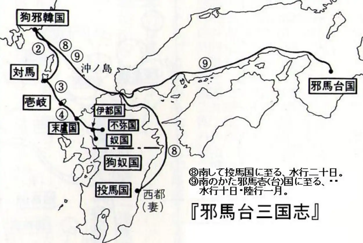 中国史料中记载的日本历史上的邪马台国、倭国和大和王权、天皇的