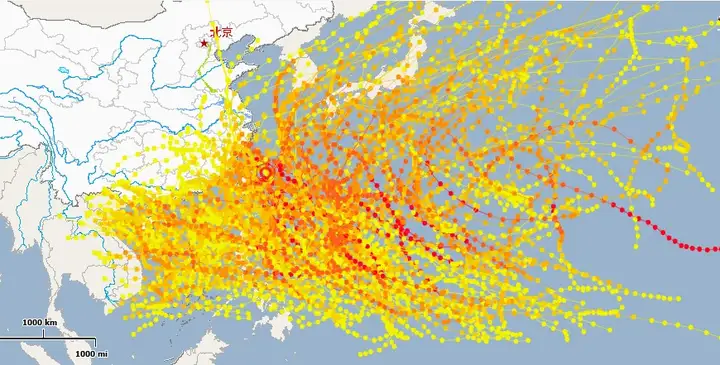 影响中国的台风最北到过哪里？最深入内陆到过哪里？