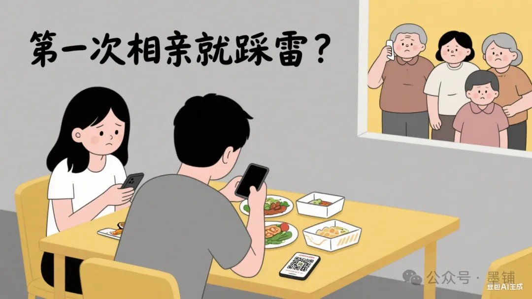 相亲男第一次见面就打包还玩手机买单？这不是 “实在”，是没分寸-墨铺