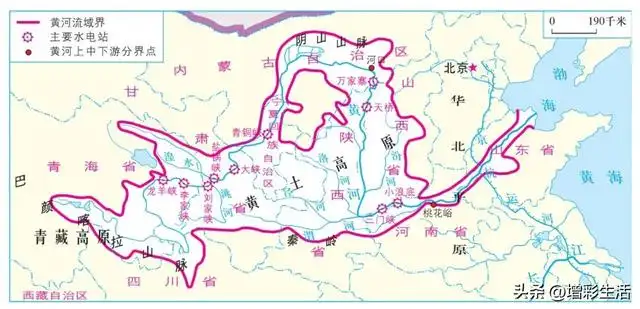 黄河流经地图路线全图高清（黄河流域示意图简图）