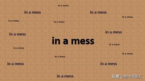 mess是什么意思？mess的固定搭配