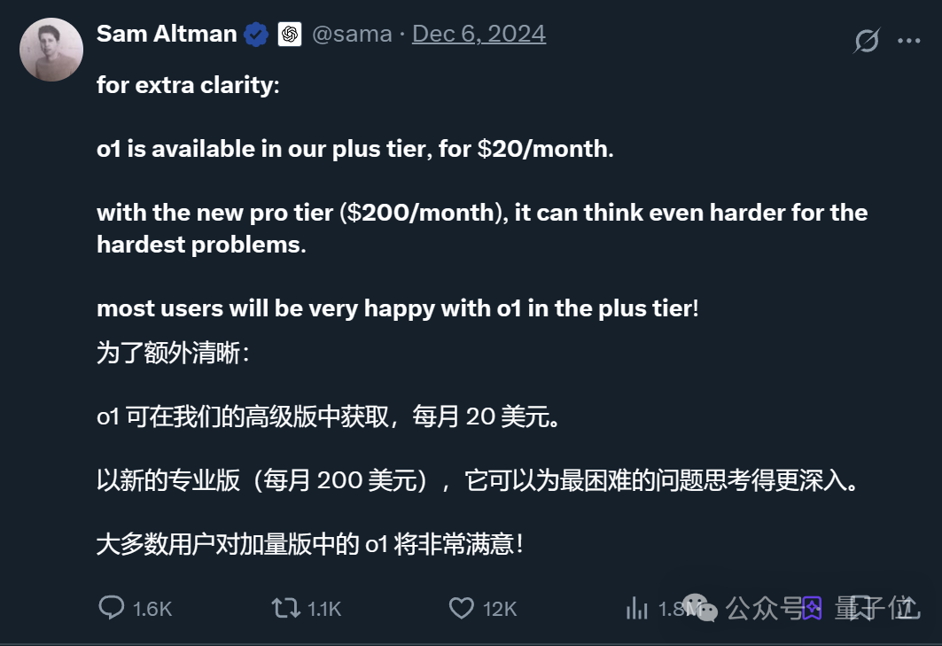 OpenAI史上最贵模型来了！比DeepSeek贵270倍，100万输出token 600美元