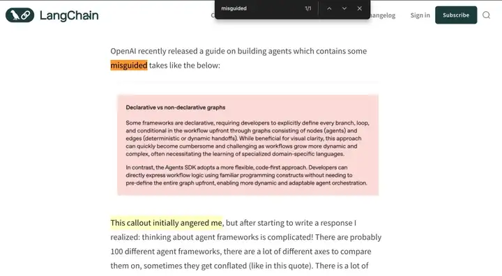 OpenAI“Agent 圣经”翻车？LangChain 创始人怒怼“全是坑”！