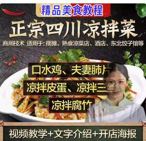 图片[1]-正宗四川凉拌菜教程资料-凉菜调料配方凉拌菜秘制商用小吃卤菜技术商用视频教程【电商热销627】-暗冰资源网