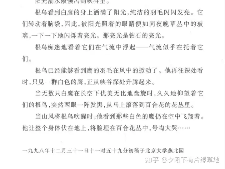 如何评价曹文轩的《根鸟》？ - 知乎