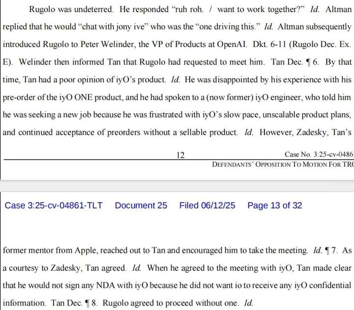 OpenAI首款AI硬件遭狙击，被诉商标侵权与技术窃取，法庭文件曝光