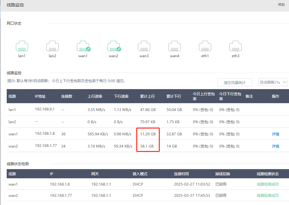 爱快软路由不同宽带运营商也可以聚合上传带宽-墨铺