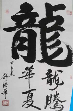 当代书法家舒浩华老师在书画界的地位如何