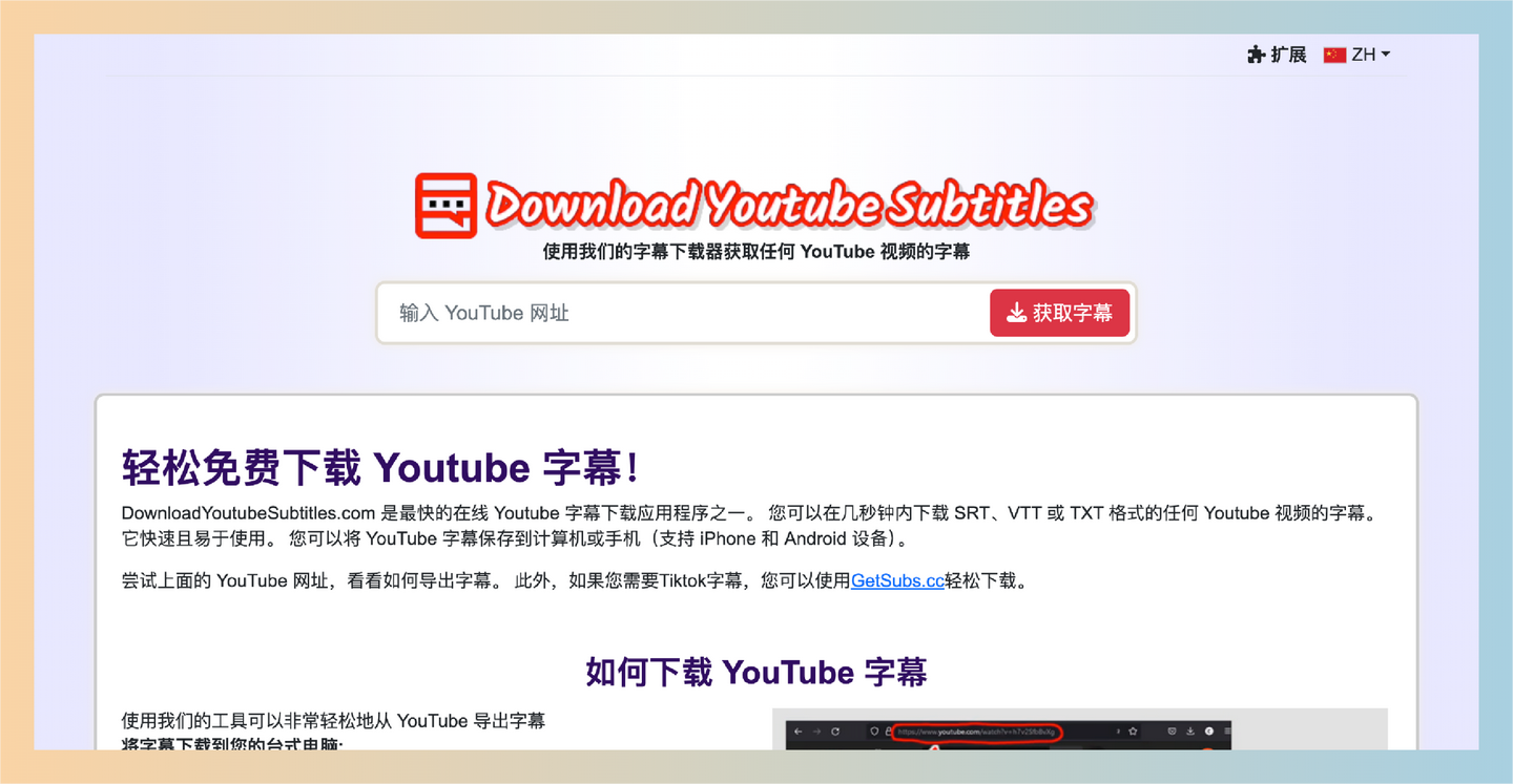 DownloadYoutubeSubtitles：YouTube字幕下载器，支持免费下载YouTube视频的字幕，格式丰富，语言种类多达100多种-墨桅博客
