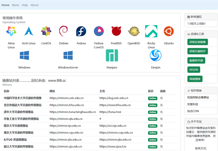 开源软件国内镜像库，适合安装在国内的vps上～