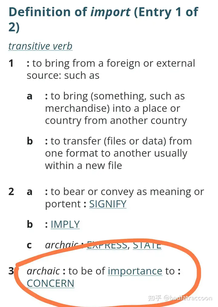 import 是“进口”，为什么 important 是“重要的”？ - 知乎