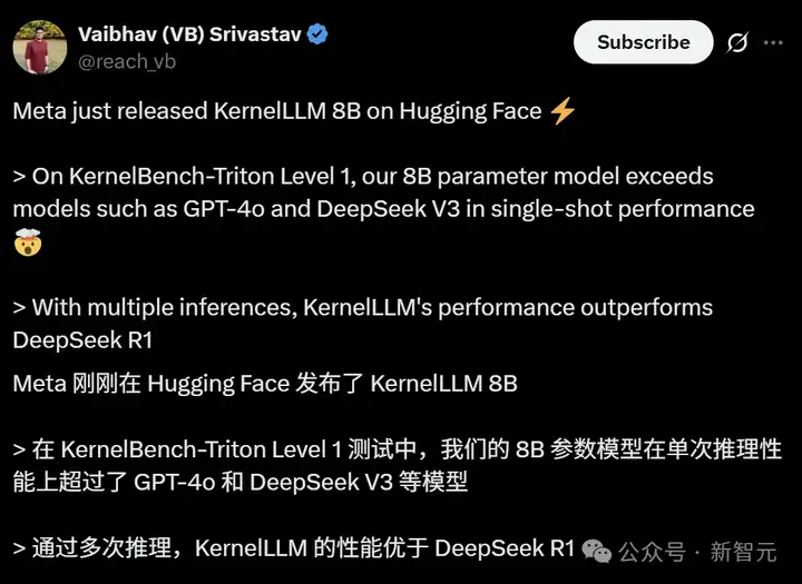 Meta「轻量级」KernelLLM颠覆GPU内核生成，8B参数碾压GPT-4o
