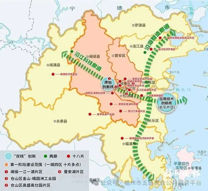 福州科创走廊方案出炉，福州新区（长乐区）成为双核心之一