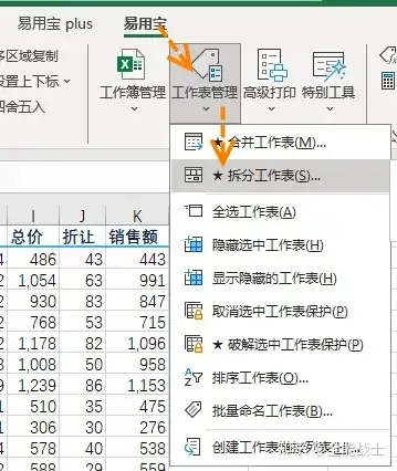 工作表分成单独的文件