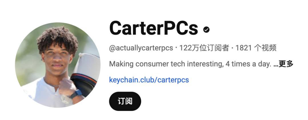 Carter Smith的YouTube账号