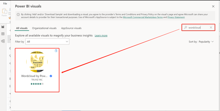 Power BI 2023年9月更新 - 新文字云可视化对象