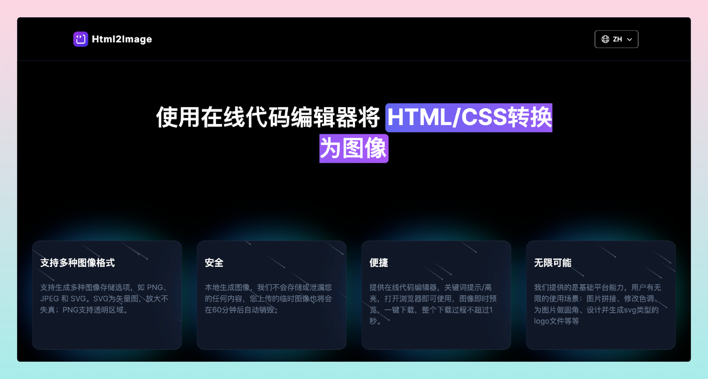 Html2Image：在线将 HTML/CSS 转换为图像的便捷工具