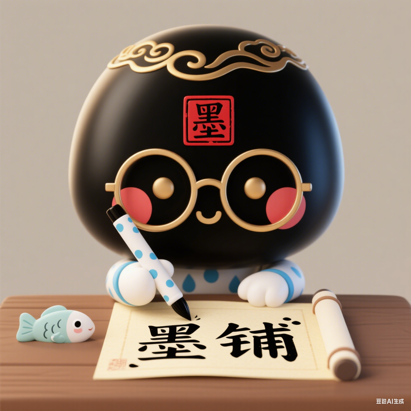 豆包生成公众号卡通形象-墨铺