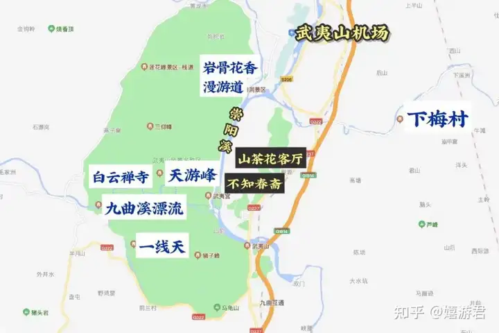 武夷山的游览地图