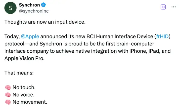 意念操控 iPhone！苹果联手「首例 ChatGPT 脑植入」团队，大脑将成为你的输入法