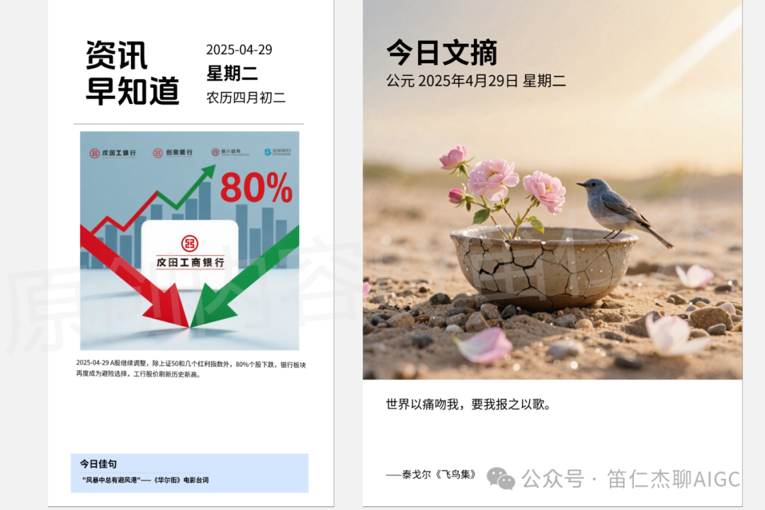 告别手动设计！如何用扣子工作流打造每日金句海报「生成器」