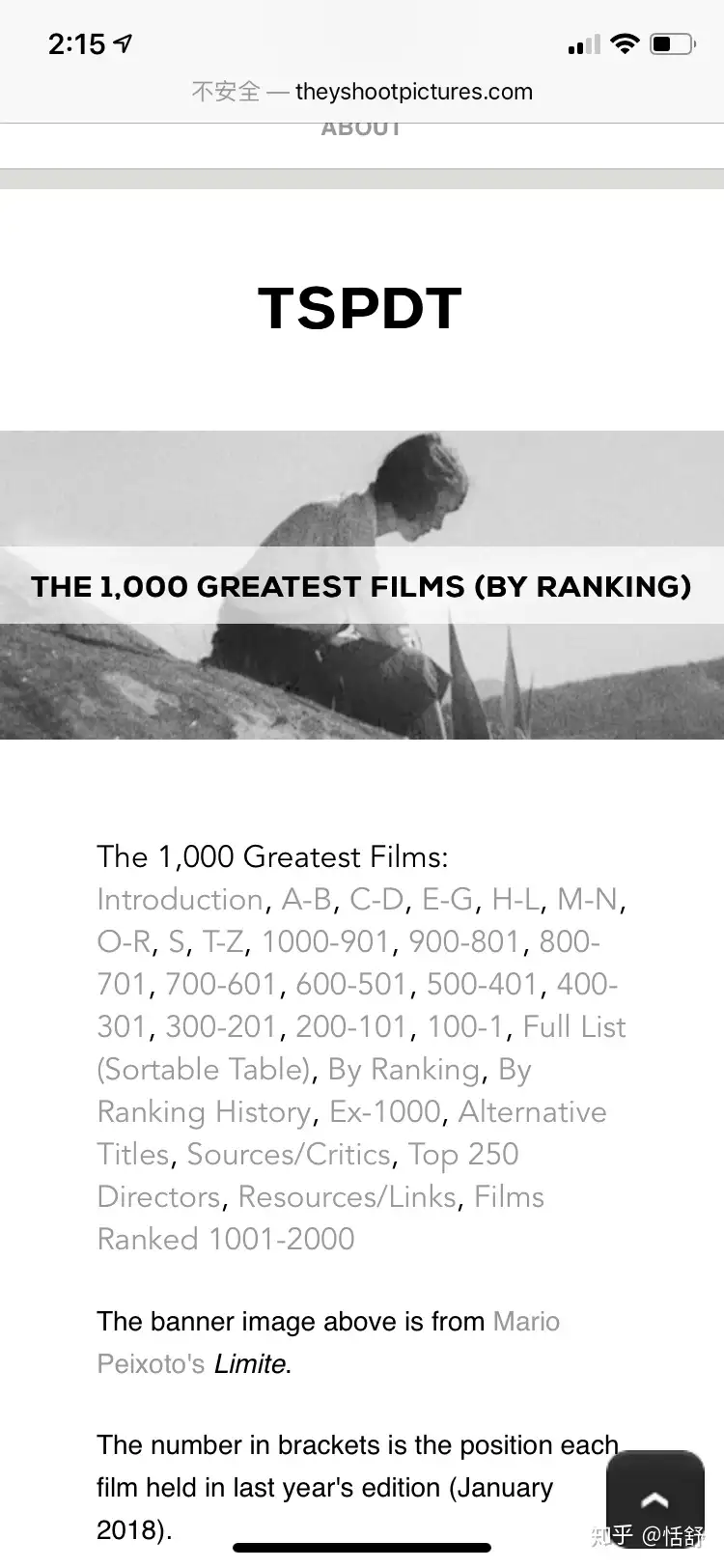 TSPDT - The 1,000 Greatest Films (Sources/Critics)