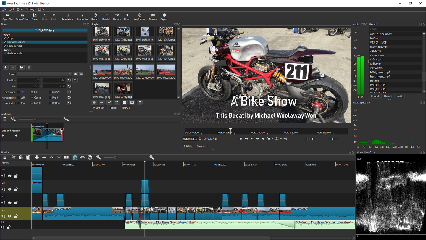 Shotcut：免费开源的跨平台视频编辑软件，分辨率支持至 4k