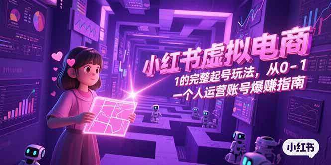 图片[1]-2025小红书虚拟电商系列课程，从入门到精通，近乎0成本操作-暗冰资源网