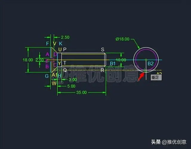 开槽沉头螺钉画法（工程制图开槽沉头螺钉画法）