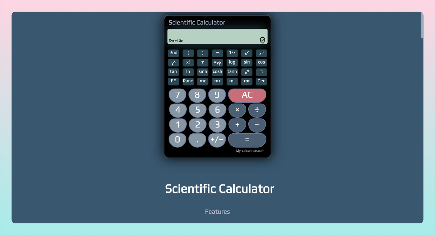 My-calculator：免费的在线科学计算器（开发者自荐）