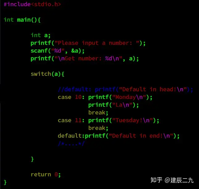 c语言中，case和default顺序问题？ - 知乎