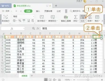 wps怎么统计成绩排名