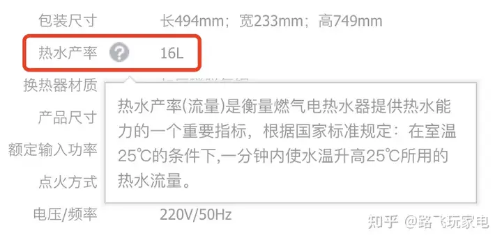 16L的天然气热水器对燃气表有要求吗?
