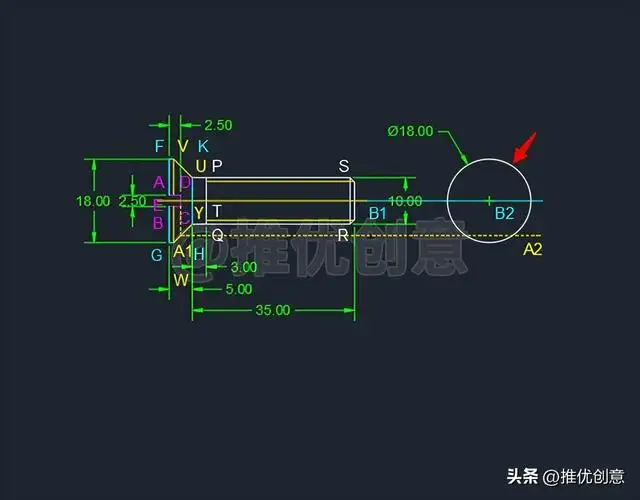 开槽沉头螺钉画法（工程制图开槽沉头螺钉画法）