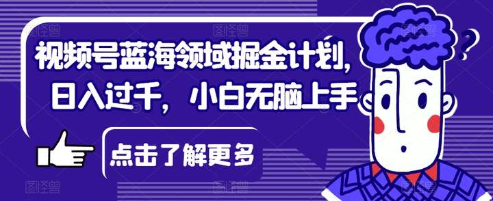 图片[1]-视频号蓝海领域暴利变现，小白轻松上手！-暗冰资源网