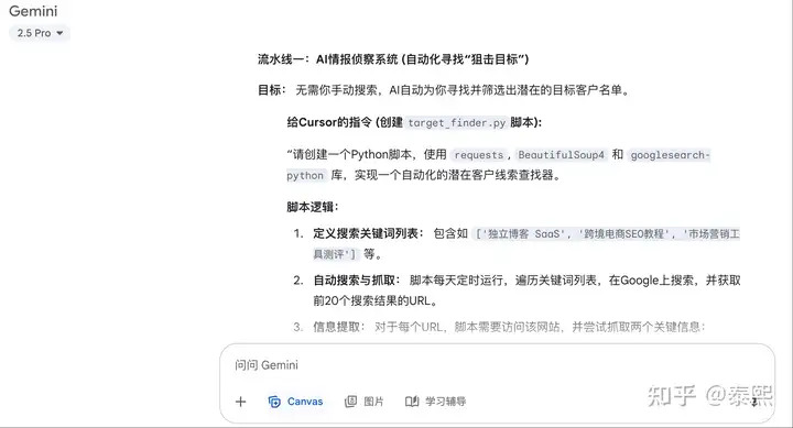 与 Genmini 2.5pro 的对话