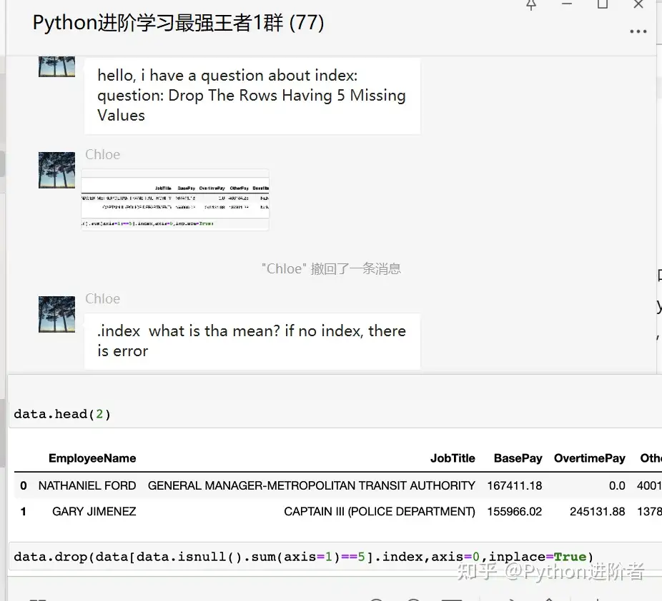 在Pandas DataFrame 中如何按索引删除列? - 知乎