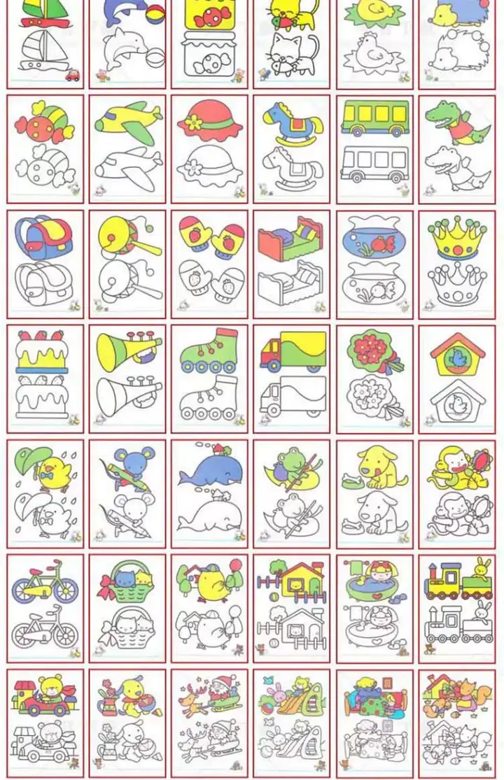 图片[4]-3600款儿童涂色填色卡-画画彩色黑白电子版幼儿园宝宝图画绘画可打印素材【电商热销837】-暗冰资源网