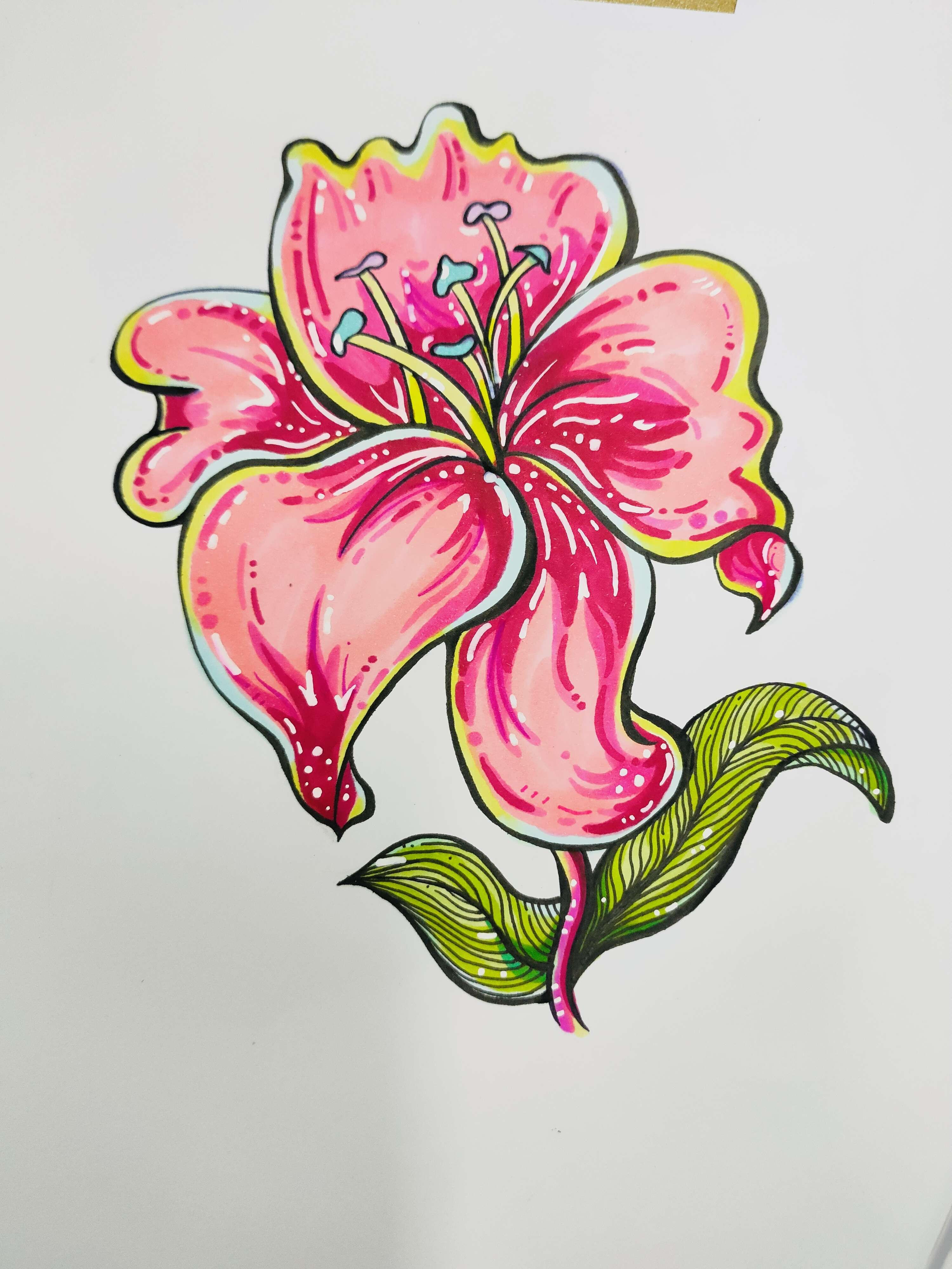 一岸设计考研 的想法: 马克笔手绘万能元素|花卉植物篇2 | 学员