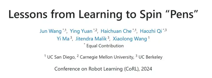 Z Tech | 对话 UCB、CMU、Meta AI具身智能研究团队：用AI“手”感世界——从旋转笔尖到具身智能的进化路径