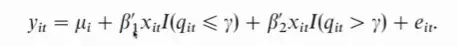 单门槛模型公式
