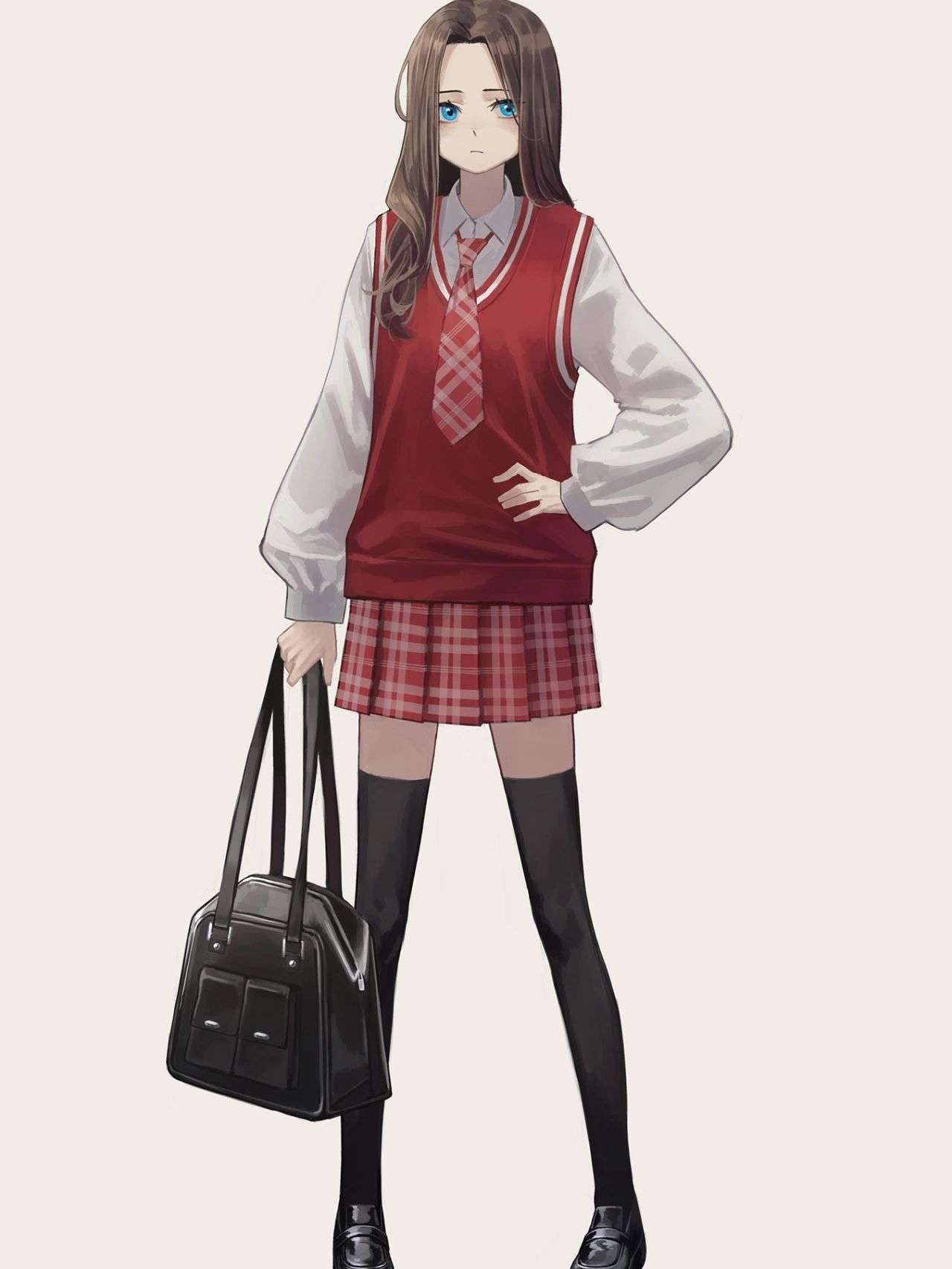 每日一画成长营 的想法: 【画师推荐】画师:yoon 制服女孩,谁的