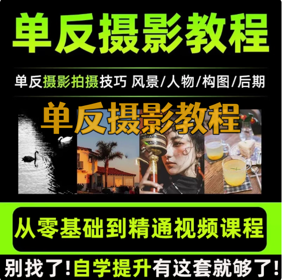 图片[1]-零基础单反相机摄影教程-微单拍照视频入门技巧人像构图后期网课【电商热销585】-暗冰资源网
