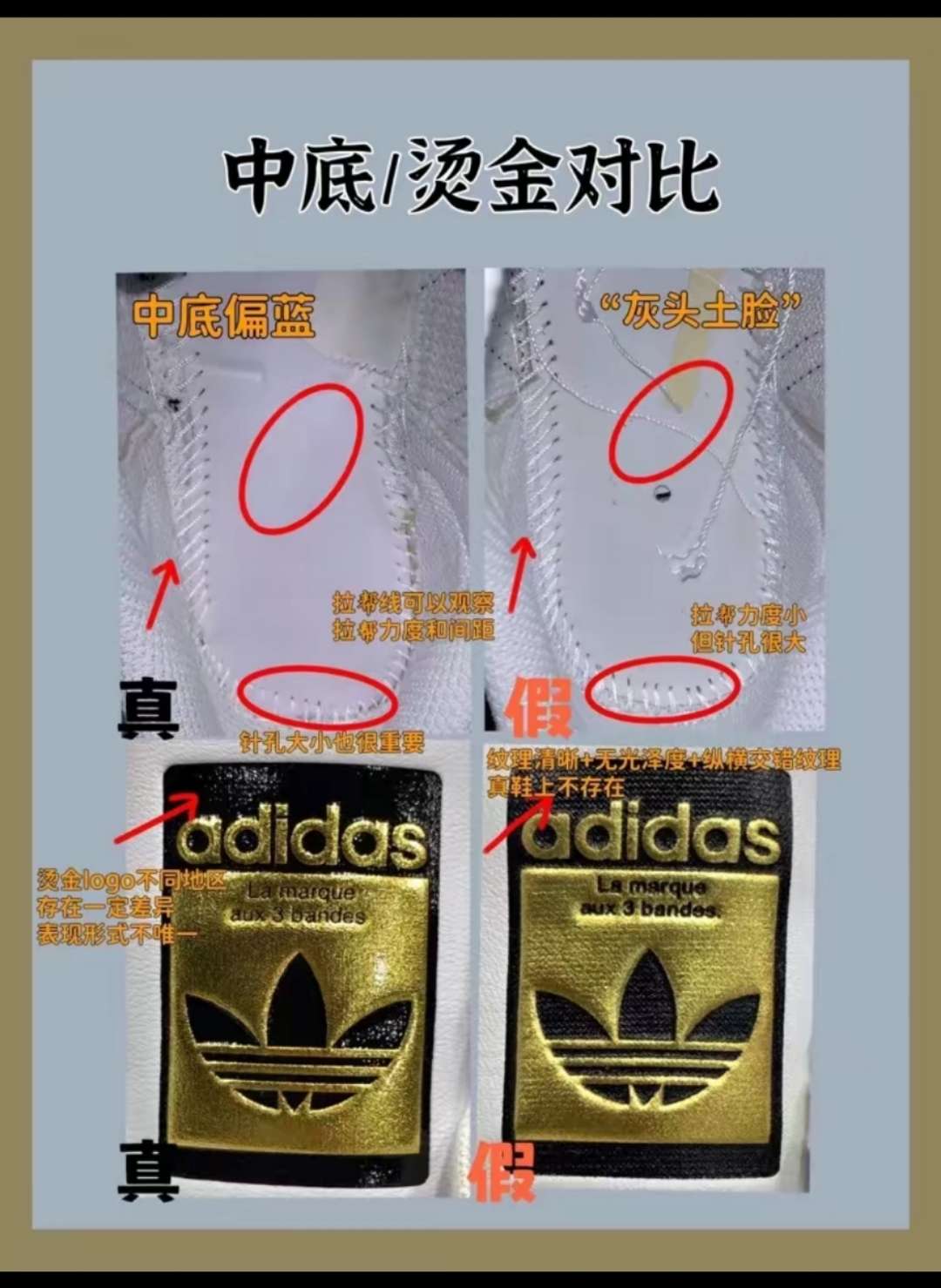 纯热爱 的想法: 阿迪达斯贝壳头真假对比图图 | #潮鞋推荐… - 知乎