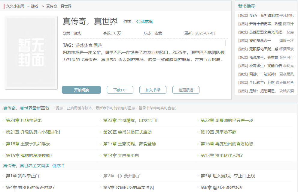 《真传奇，真世界》小说尚未有收入，盗版网站已转载-墨铺