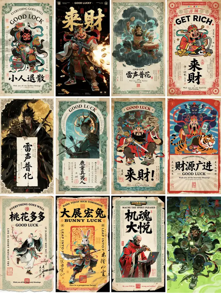 藏师傅教你做即将爆火的AI玄学祈福壁纸，不止提示词还有创作思路