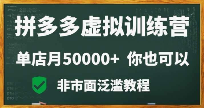 [电商] 拼多多小白开虚拟店铺月入30000+玩法揭秘风筝自习室-课程资源-网盘资源风筝自习室