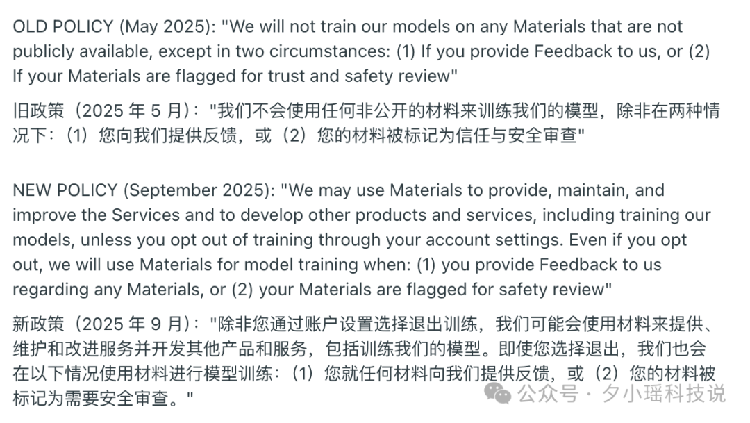 Claude开始“吃用户”了，收你数据训模型，不同意30天就删你记录